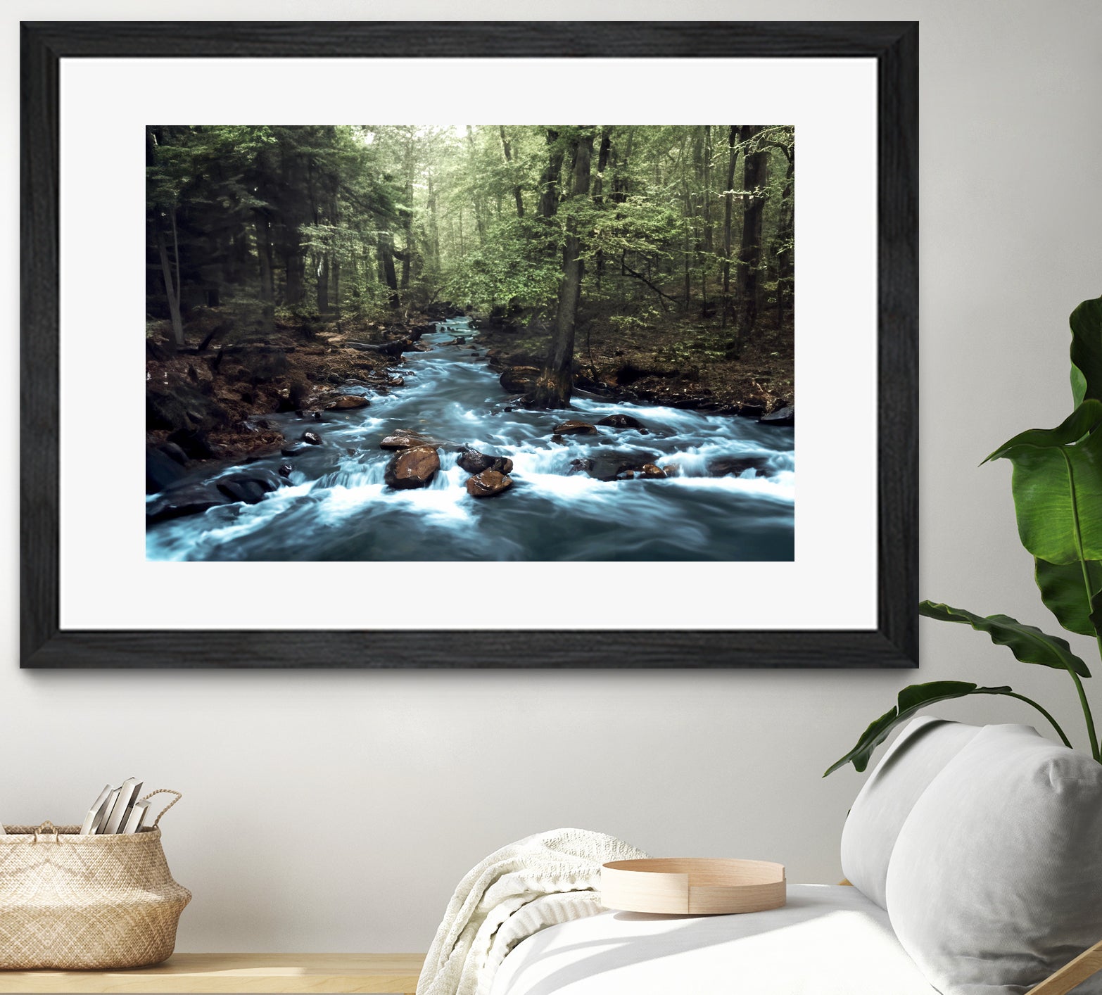 River through the Woods by William Cuccio on GIANT ART - green photo illustration