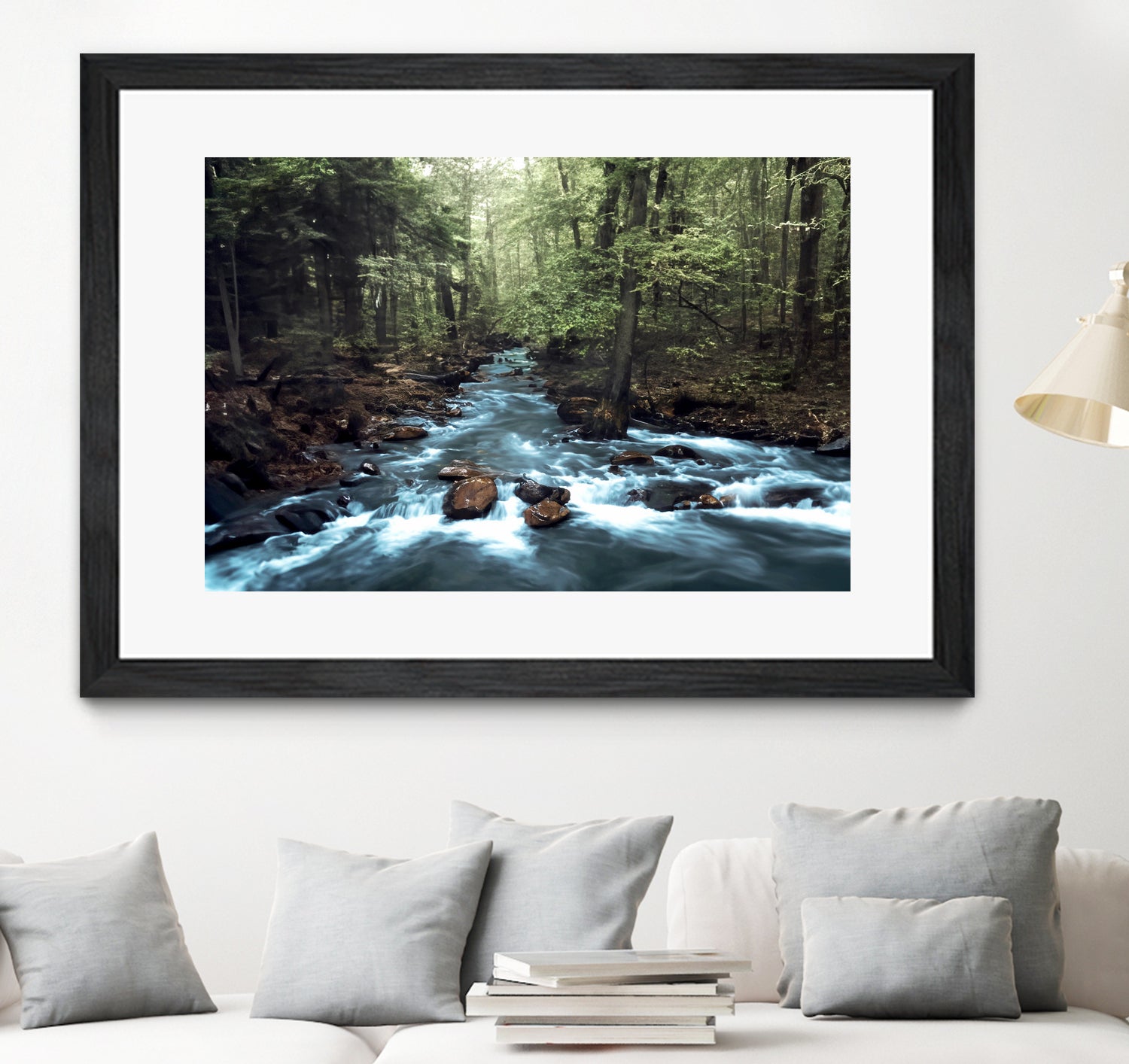 River through the Woods by William Cuccio on GIANT ART - green photo illustration