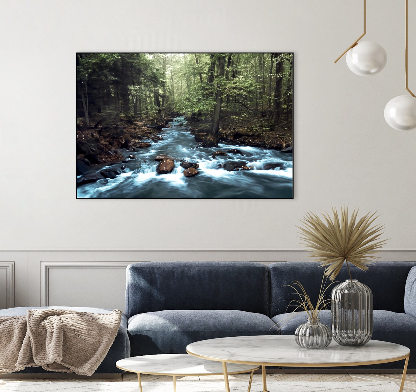 River through the Woods by William Cuccio on GIANT ART - green photo illustration