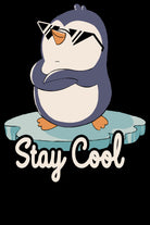 Stay Cool Funny Penguin by Tobias Fonseca on GIANT ART - blue digital painting