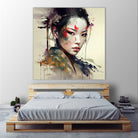 Powerful Warrior Geisha #1 by Isabel Cerdá Muñoz on GIANT ART - brown digital painting