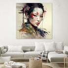 Powerful Warrior Geisha #1 by Isabel Cerdá Muñoz on GIANT ART - brown digital painting