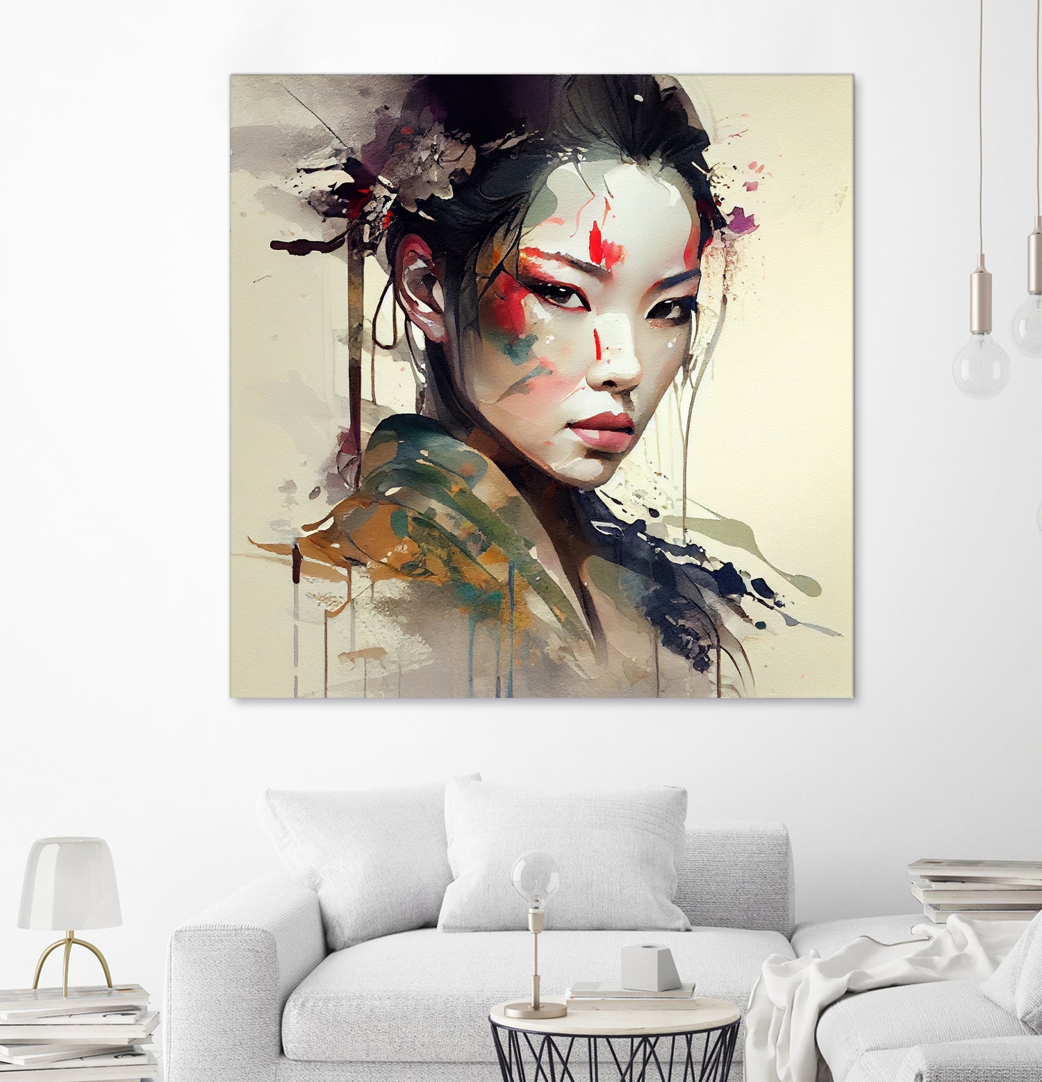 Powerful Warrior Geisha #1 by Isabel Cerdá Muñoz on GIANT ART - brown digital painting