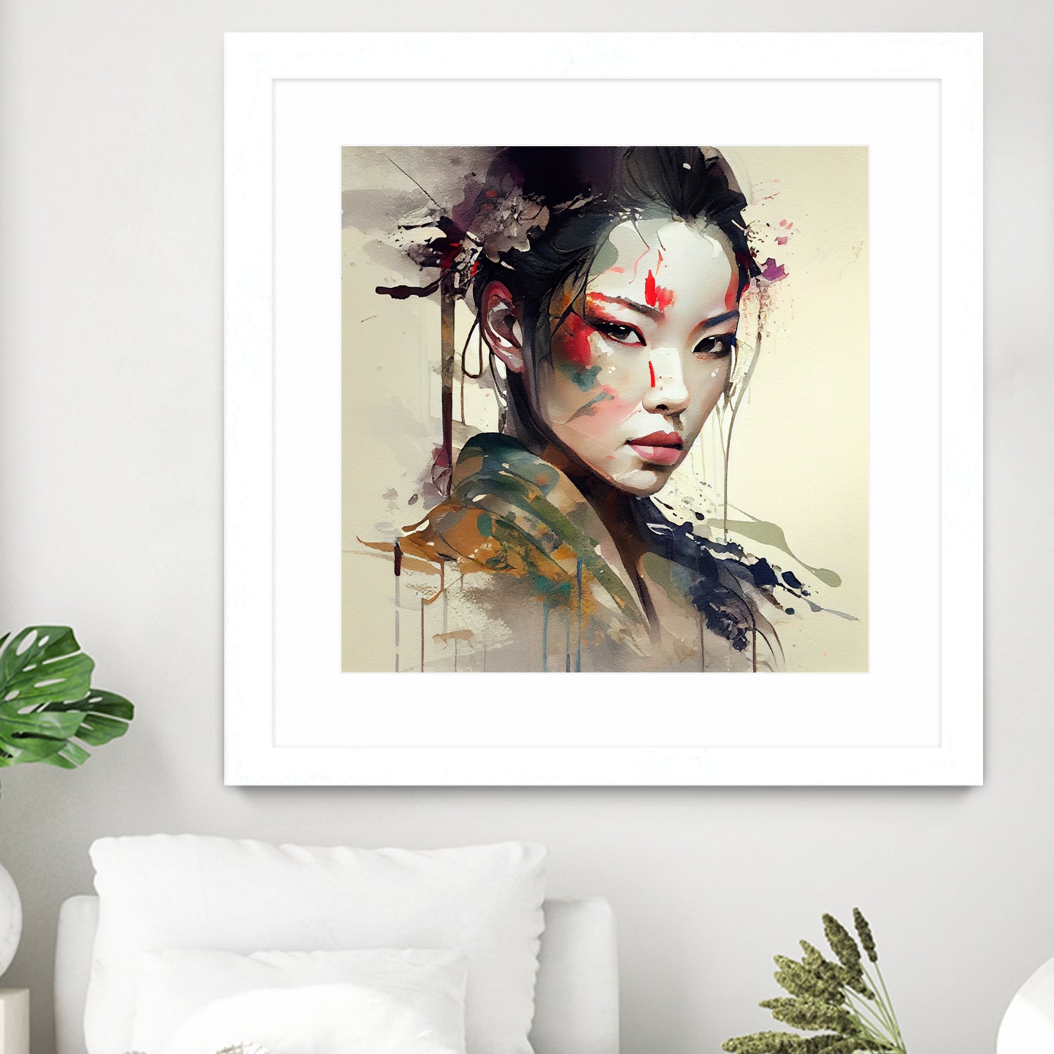 Powerful Warrior Geisha #1 by Isabel Cerdá Muñoz on GIANT ART - brown digital painting