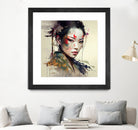 Powerful Warrior Geisha #1 by Isabel Cerdá Muñoz on GIANT ART - brown digital painting