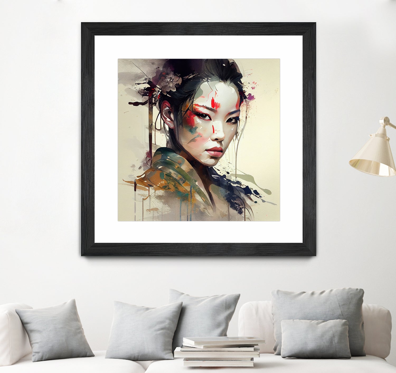 Powerful Warrior Geisha #1 by Isabel Cerdá Muñoz on GIANT ART - brown digital painting