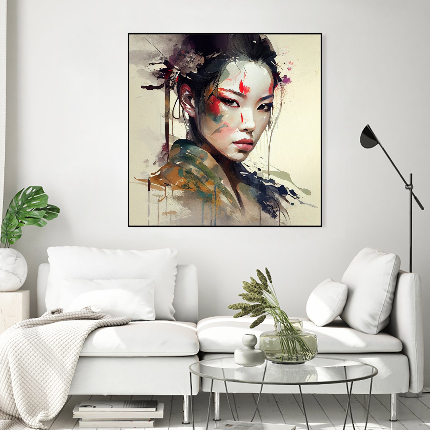 Powerful Warrior Geisha #1 by Isabel Cerdá Muñoz on GIANT ART - brown digital painting