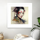 Powerful Warrior Geisha #1 by Isabel Cerdá Muñoz on GIANT ART - brown digital painting