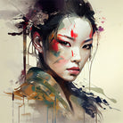 Powerful Warrior Geisha #1 by Isabel Cerdá Muñoz on GIANT ART - brown digital painting