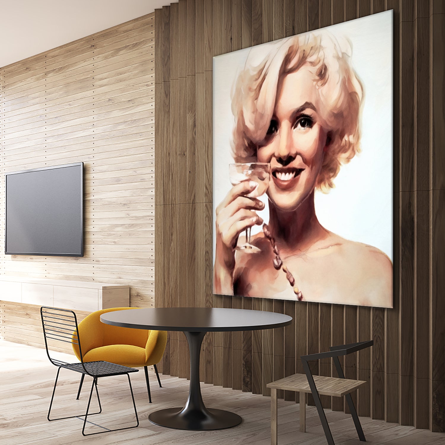 Marilyn Monroe by William Cuccio on GIANT ART - yellow digital painting