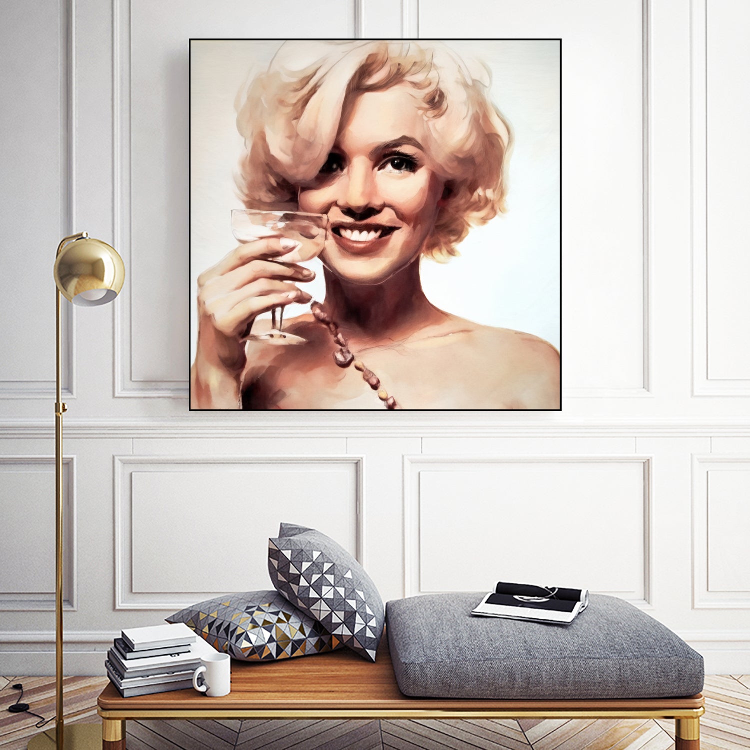 Marilyn Monroe by William Cuccio on GIANT ART - yellow digital painting