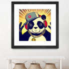 Panda Bear I Am a DJ 14 by OTIS PORRITT on GIANT ART - black digital painting