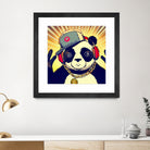 Panda Bear I Am a DJ 14 by OTIS PORRITT on GIANT ART - black digital painting