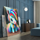 Cute baby pony with rainbow colors fantasy art colorful by ALMA Studio on GIANT ART - orange digital painting