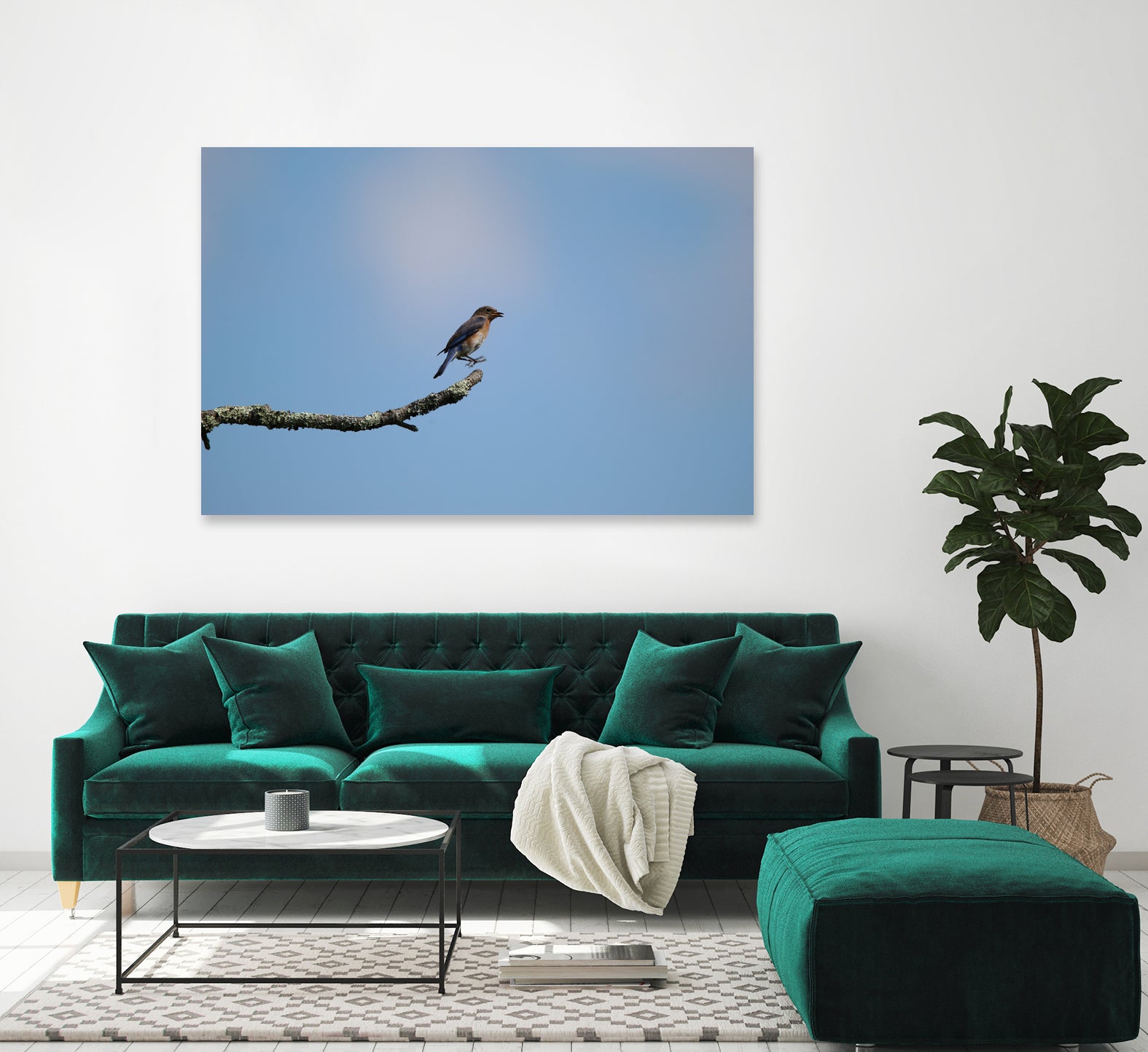 Happy Hoppy Bird by Chris Jackson on GIANT ART - brown mixed media