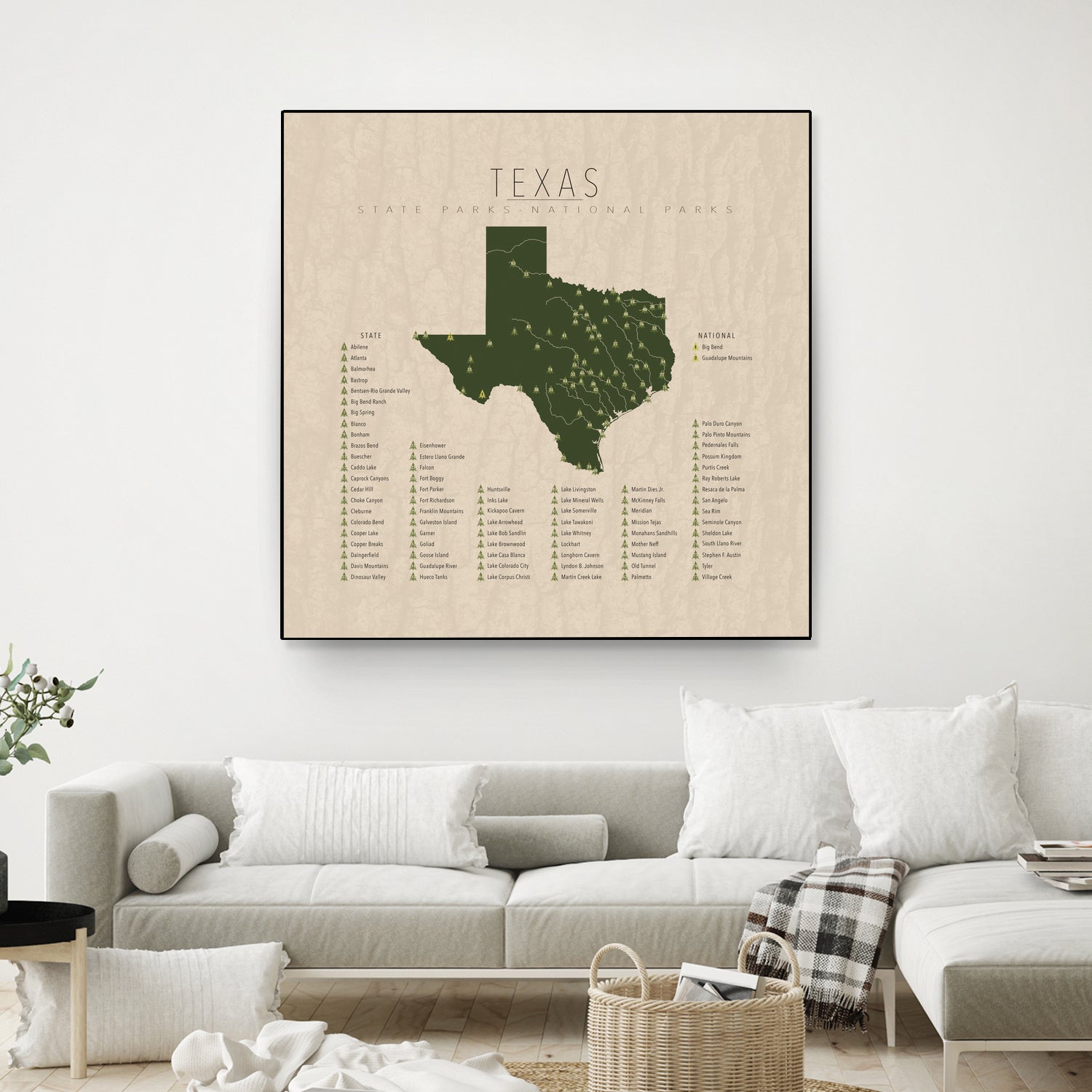 Texas Parks by Finlay McNevin on GIANT ART - green typography