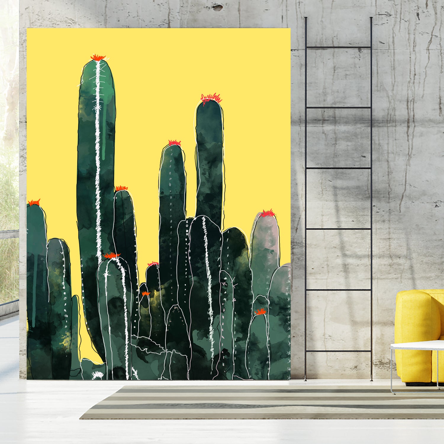 Cactus by Ümmühan Türk on GIANT ART - green digital painting