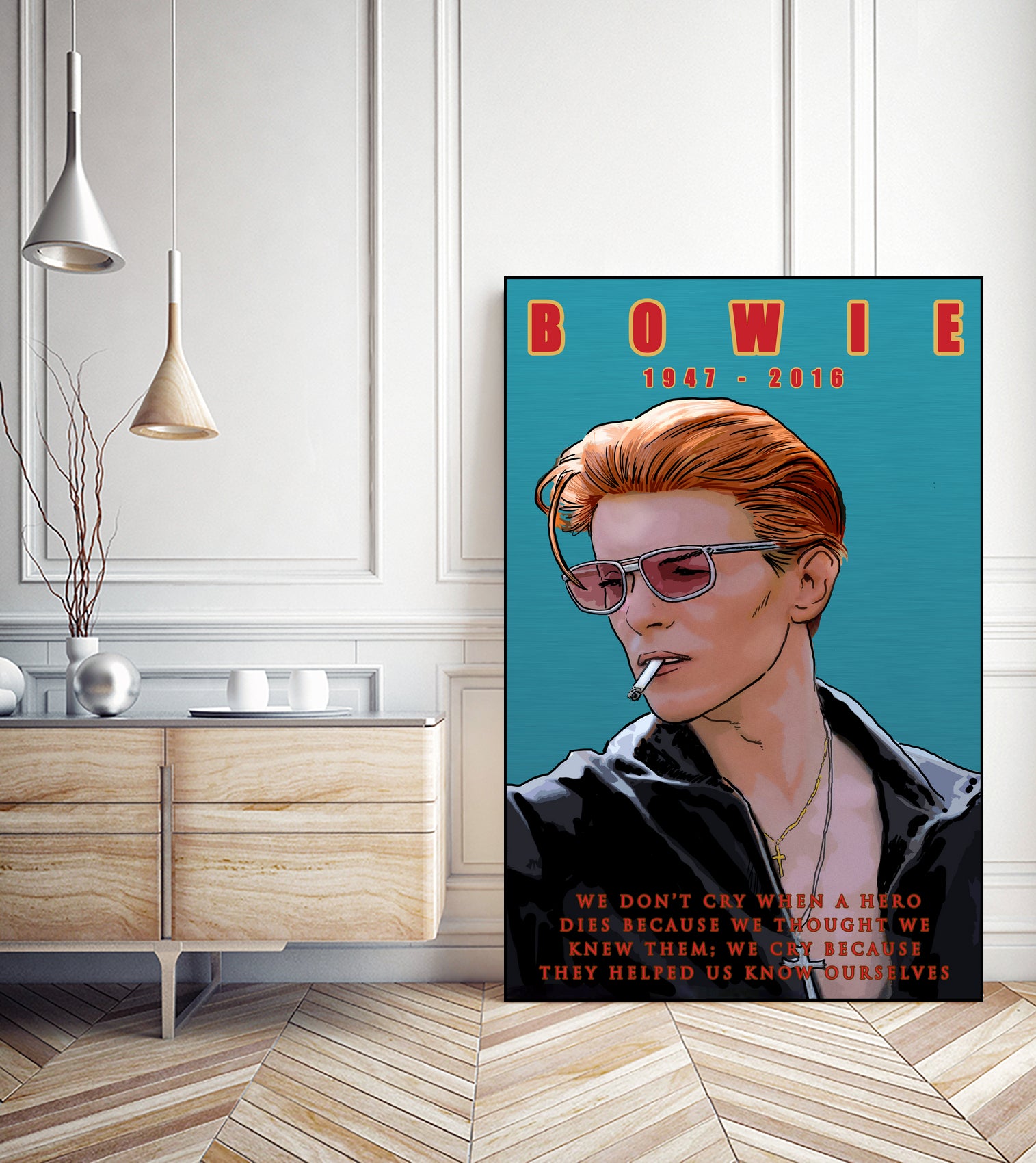 Bowie: Memento mori by Dan Avenell on GIANT ART - blue digital painting