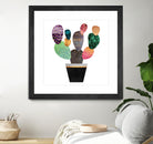 Pretty Cactus by Elisabeth Fredriksson on GIANT ART - blue mixed media