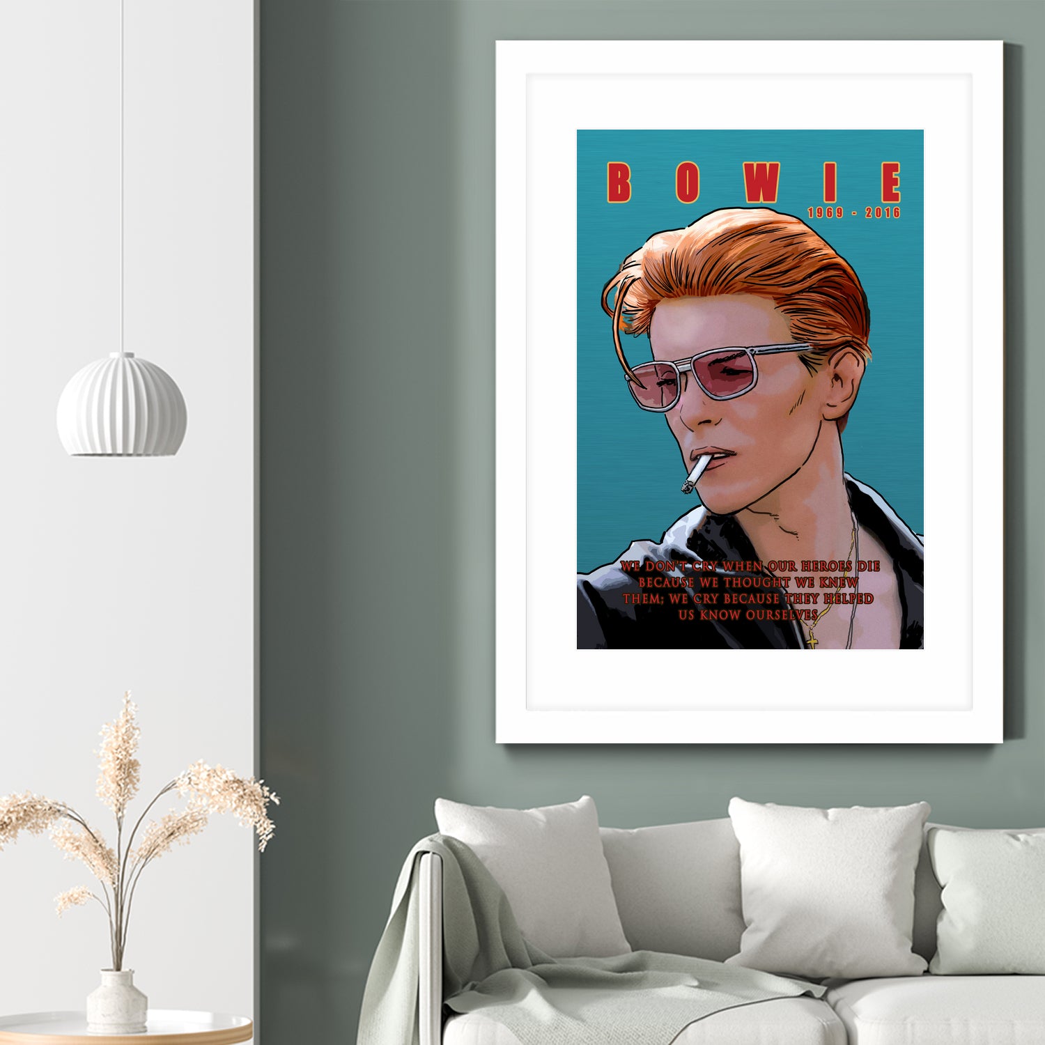 Bowie: Memento mori by Dan Avenell on GIANT ART - blue digital painting