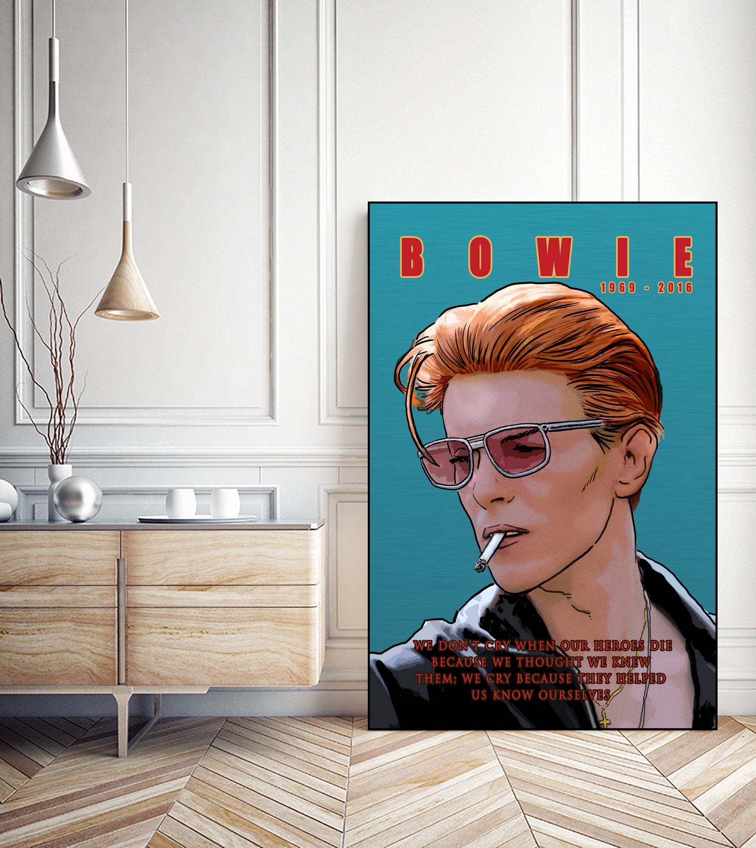 Bowie: Memento mori by Dan Avenell on GIANT ART - blue digital painting