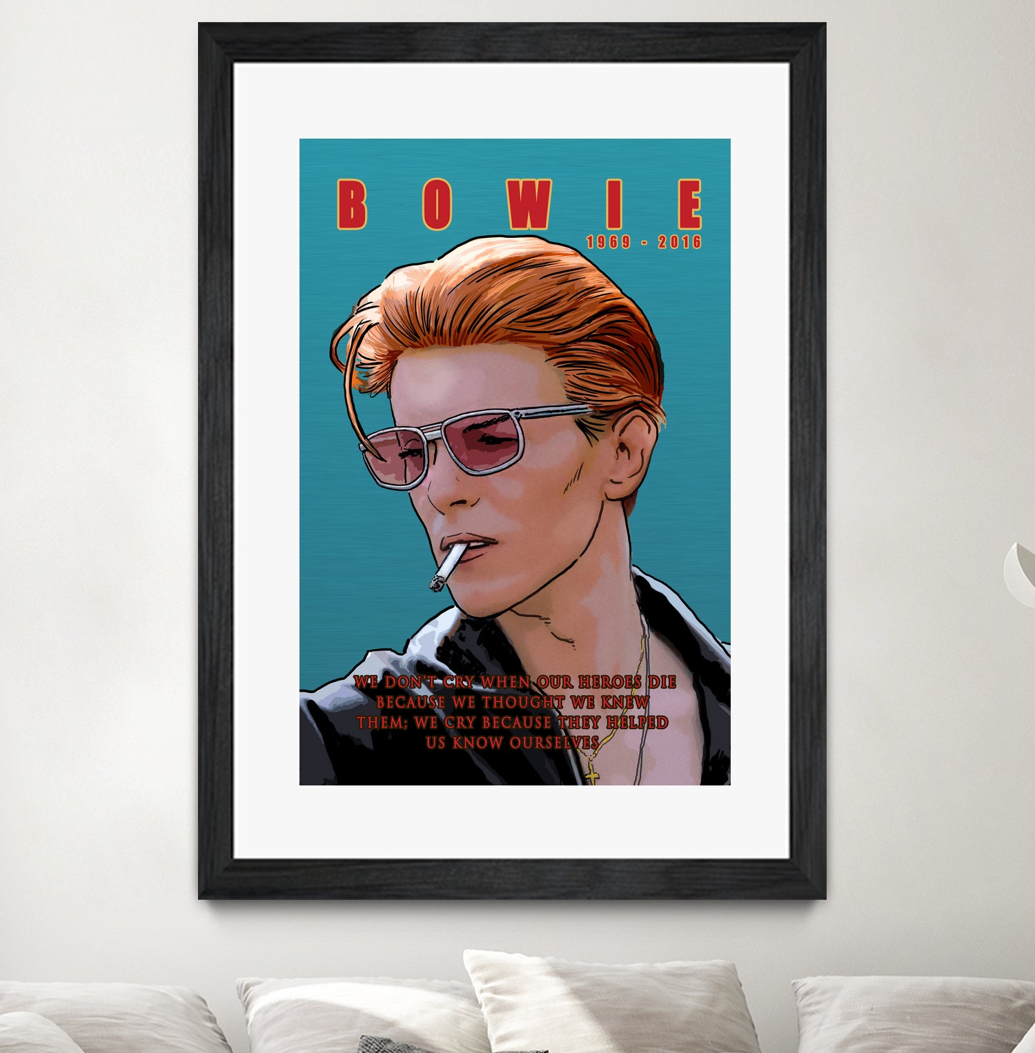 Bowie: Memento mori by Dan Avenell on GIANT ART - blue digital painting