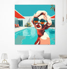 SWIMMING POOL by Sauter Claudia on GIANT ART - blue digital painting