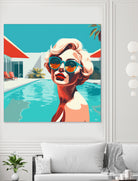 SWIMMING POOL by Sauter Claudia on GIANT ART - blue digital painting