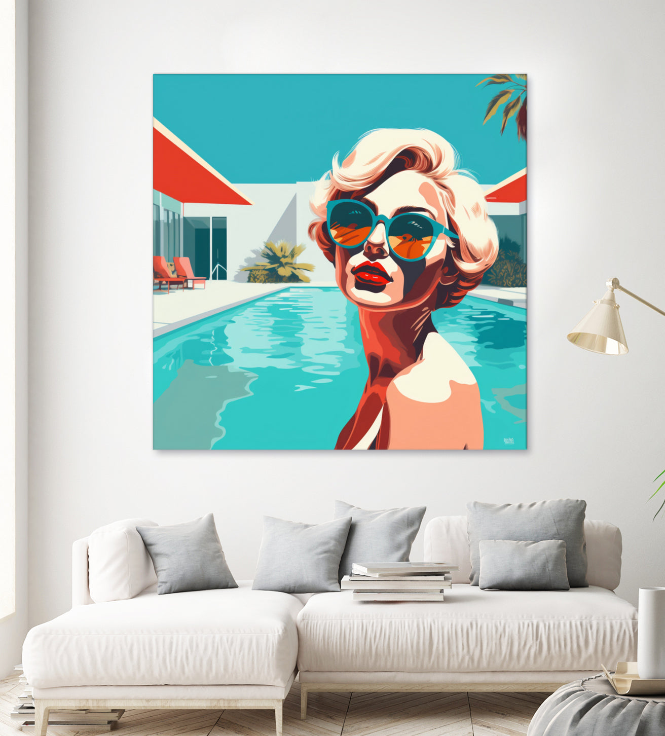 SWIMMING POOL by Sauter Claudia on GIANT ART - blue digital painting