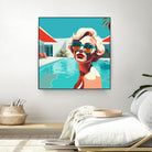 SWIMMING POOL by Sauter Claudia on GIANT ART - blue digital painting