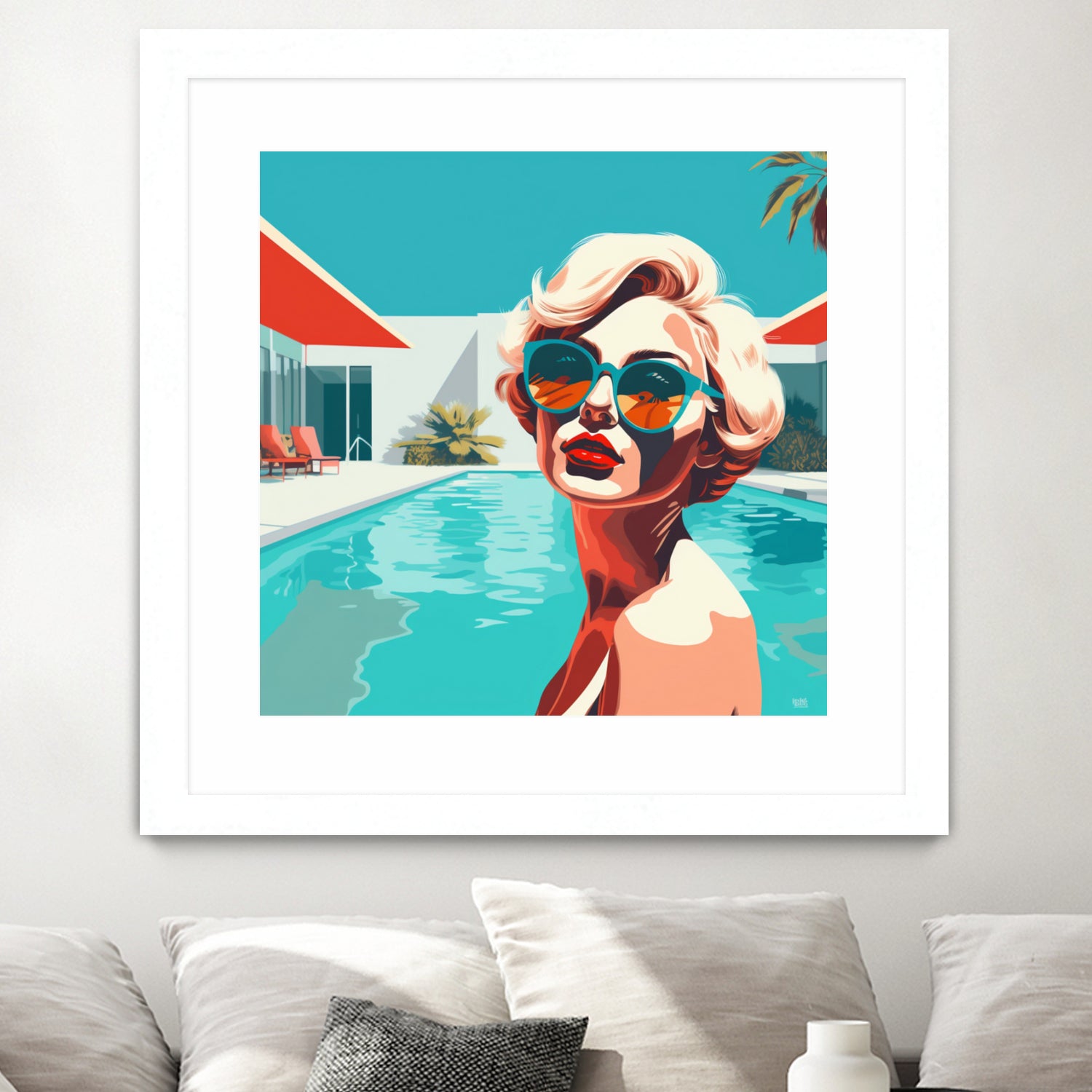 SWIMMING POOL by Sauter Claudia on GIANT ART - blue digital painting