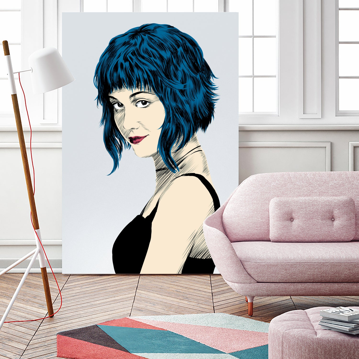 Ramona Flowers by Paola Morpheus on GIANT ART - blue digital painting