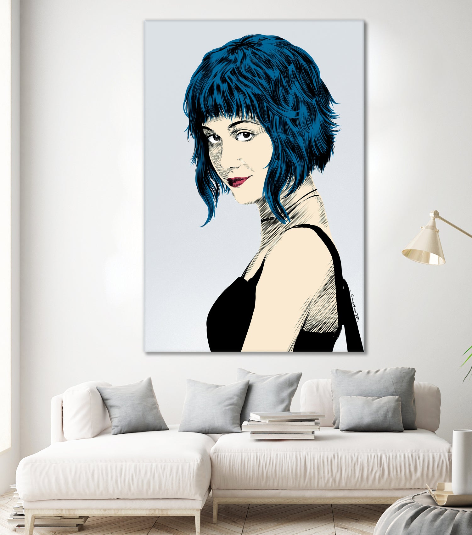 Ramona Flowers by Paola Morpheus on GIANT ART - blue digital painting