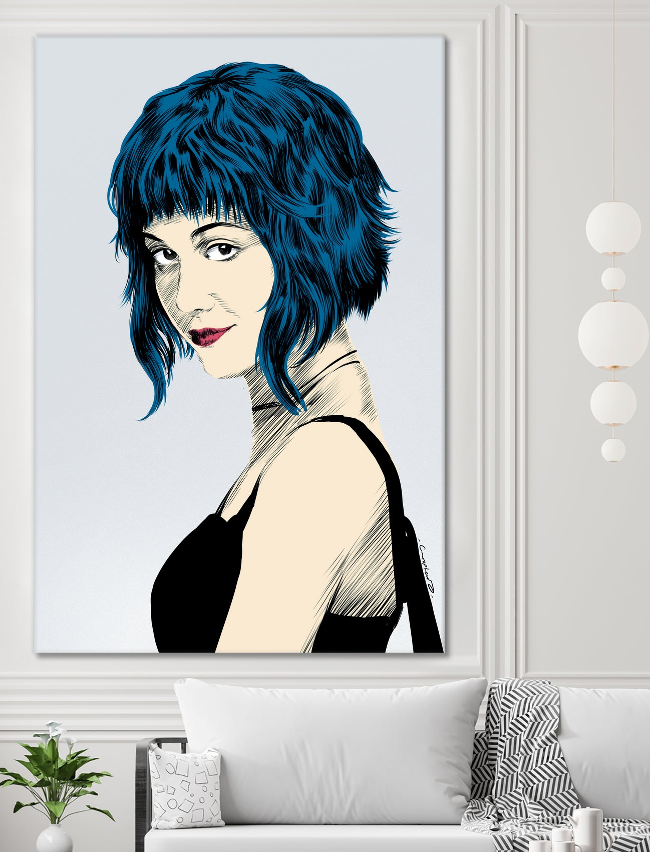 Ramona Flowers by Paola Morpheus on GIANT ART - blue digital painting