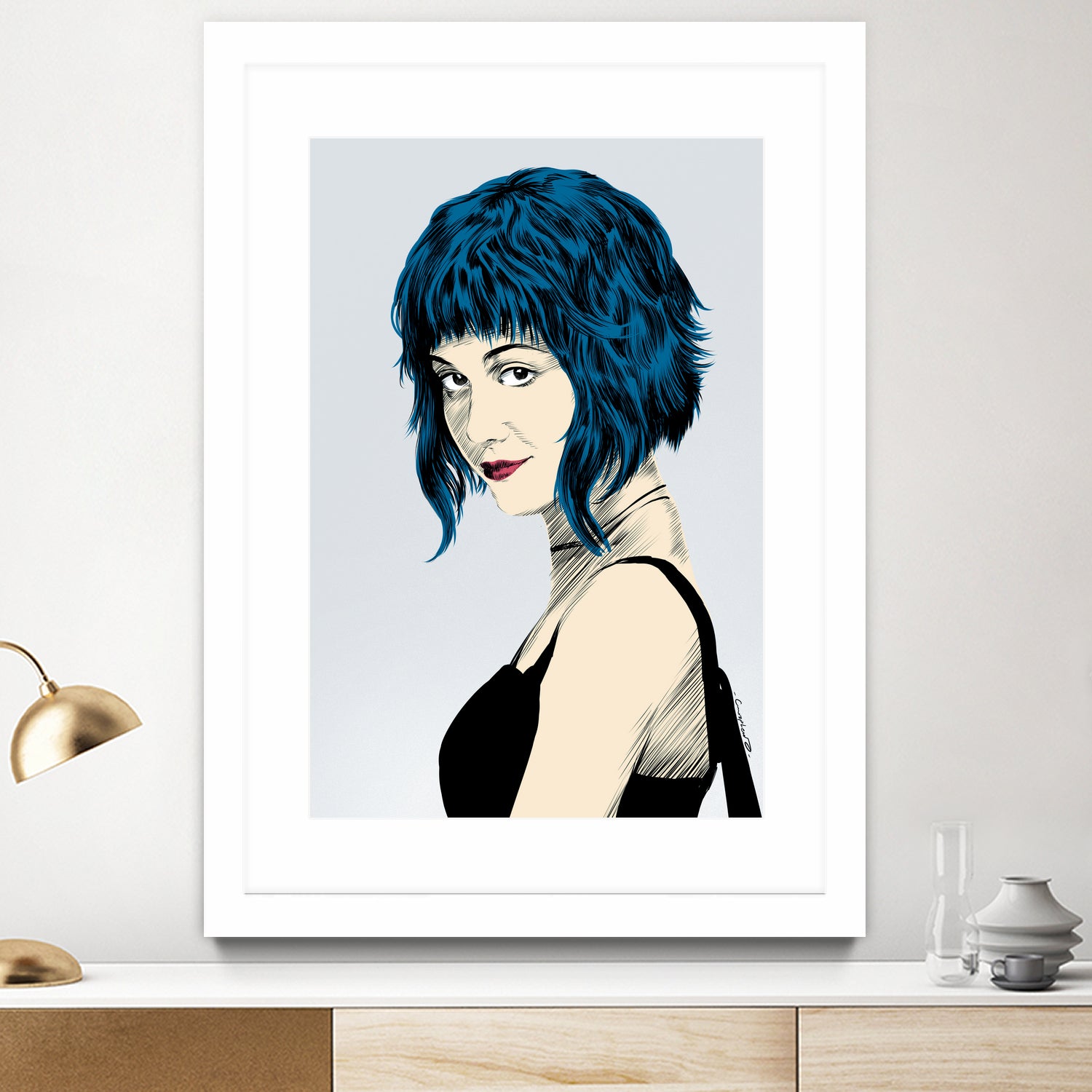 Ramona Flowers by Paola Morpheus on GIANT ART - blue digital painting