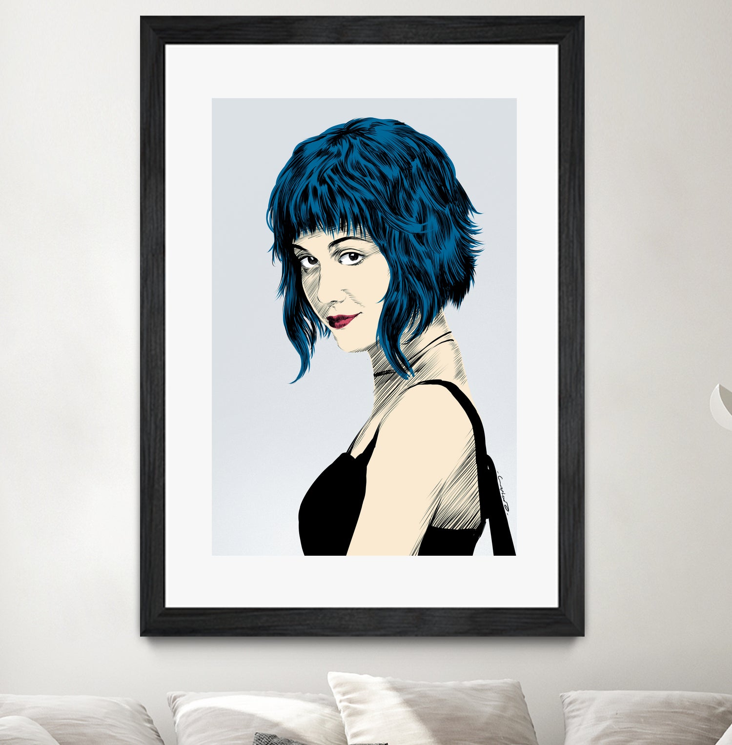 Ramona Flowers by Paola Morpheus on GIANT ART - blue digital painting