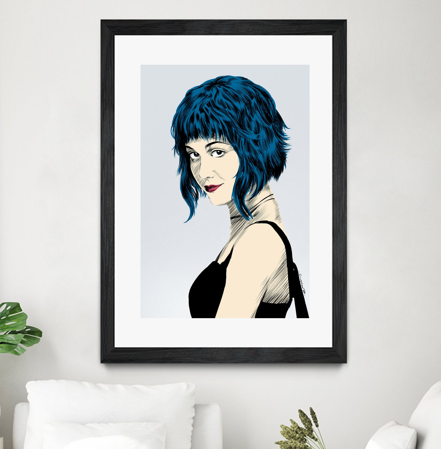 Ramona Flowers by Paola Morpheus on GIANT ART - blue digital painting