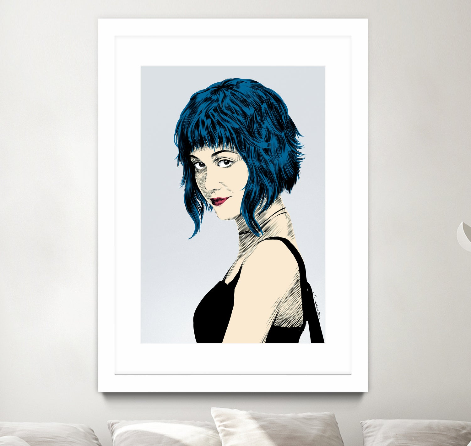 Ramona Flowers by Paola Morpheus on GIANT ART - blue digital painting