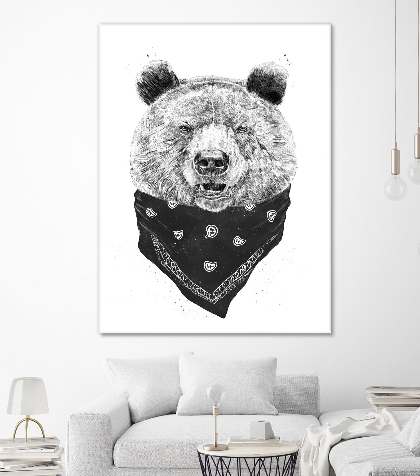 Wild bear by Solti Balázs on GIANT ART - white digital drawing