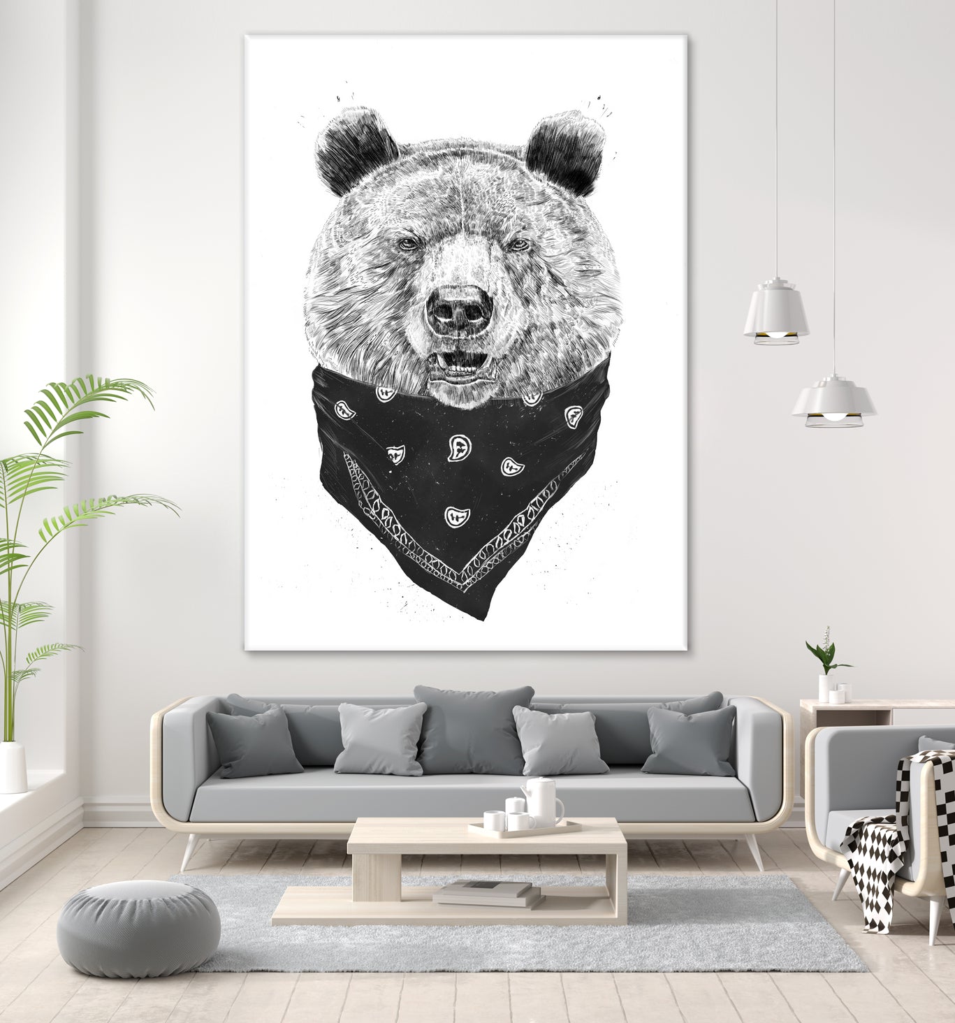 Wild bear by Solti Balázs on GIANT ART - white digital drawing