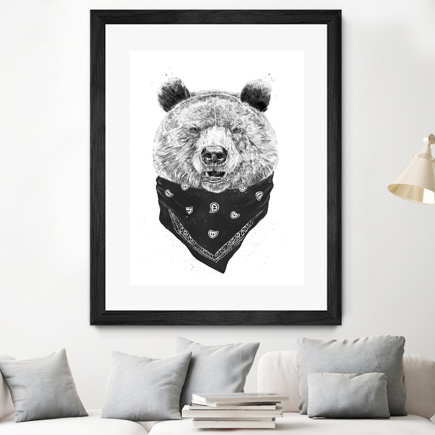 Wild bear by Solti Balázs on GIANT ART - white digital drawing