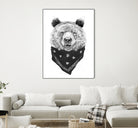 Wild bear by Solti Balázs on GIANT ART - white digital drawing