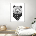 Wild bear by Solti Balázs on GIANT ART - white digital drawing