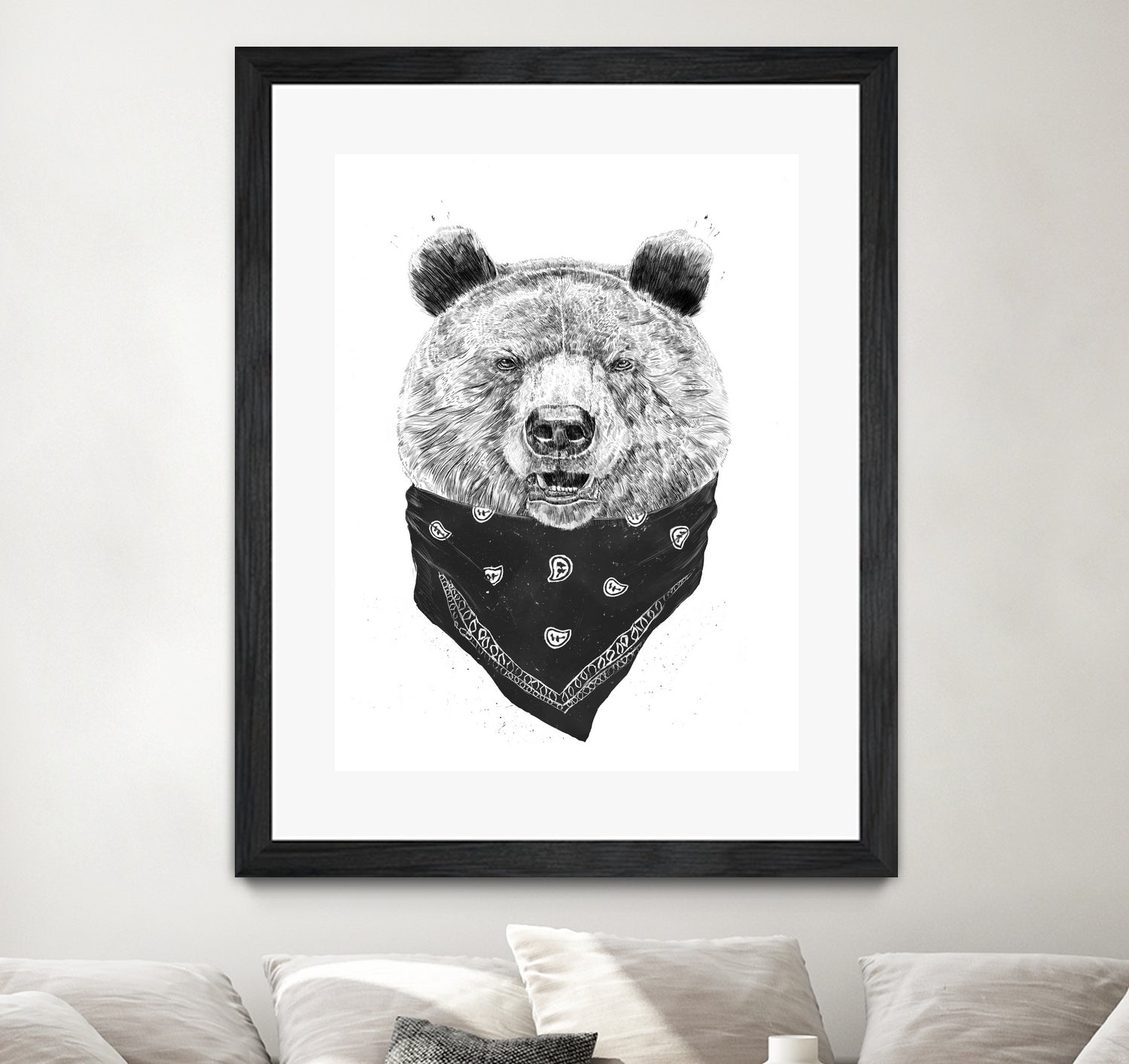 Wild bear by Solti Balázs on GIANT ART - white digital drawing