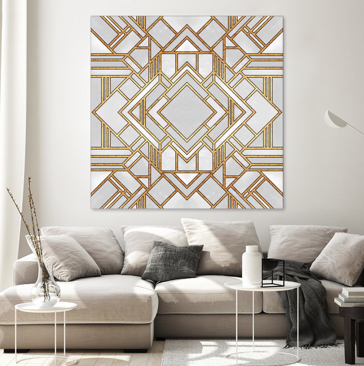 Art Deco 1 by Elisabeth Fredriksson on GIANT ART - white mixed media