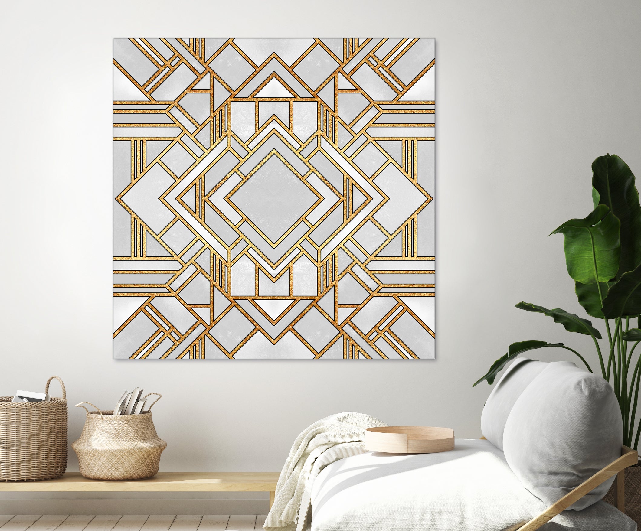 Art Deco 1 by Elisabeth Fredriksson on GIANT ART - white mixed media