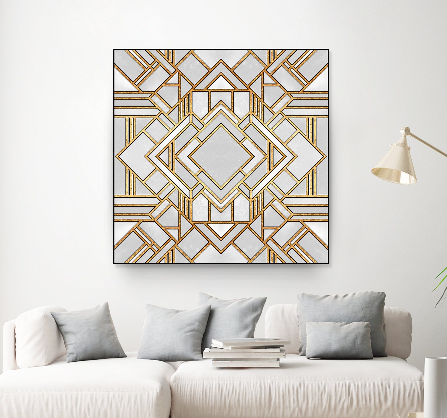 Art Deco 1 by Elisabeth Fredriksson on GIANT ART - white mixed media