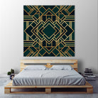 Art Deco 2 by Elisabeth Fredriksson on GIANT ART - green mixed media