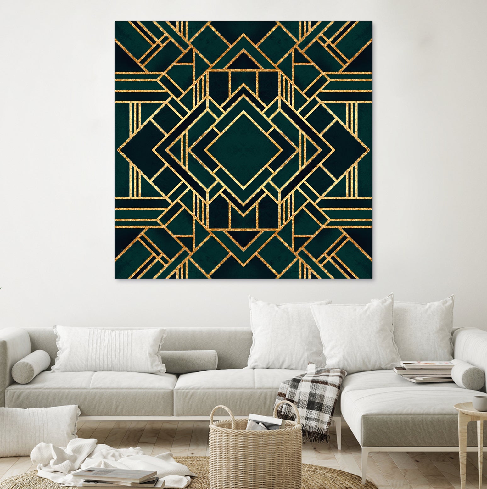 Art Deco 2 by Elisabeth Fredriksson on GIANT ART - green mixed media