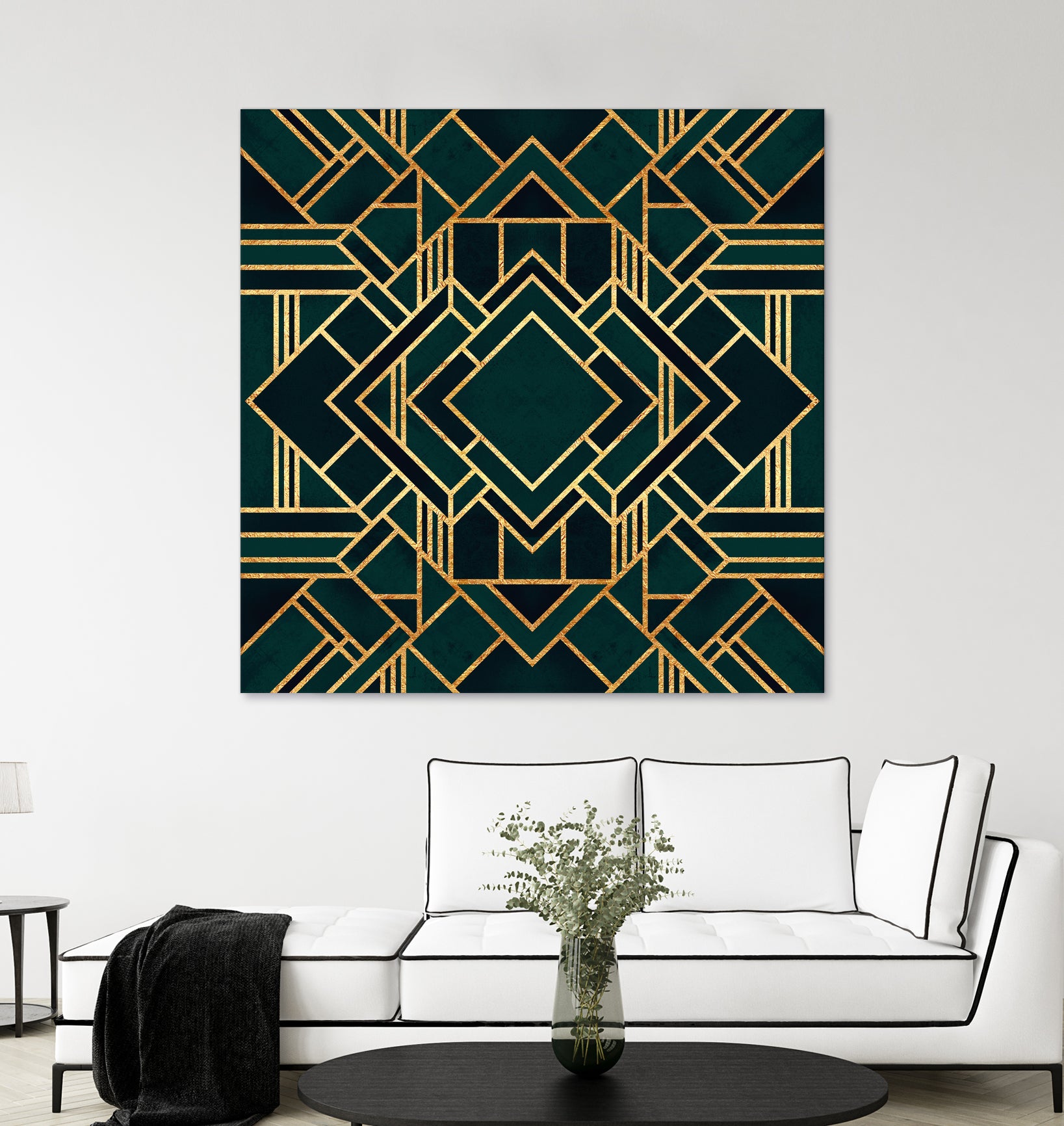 Art Deco 2 by Elisabeth Fredriksson on GIANT ART - green mixed media